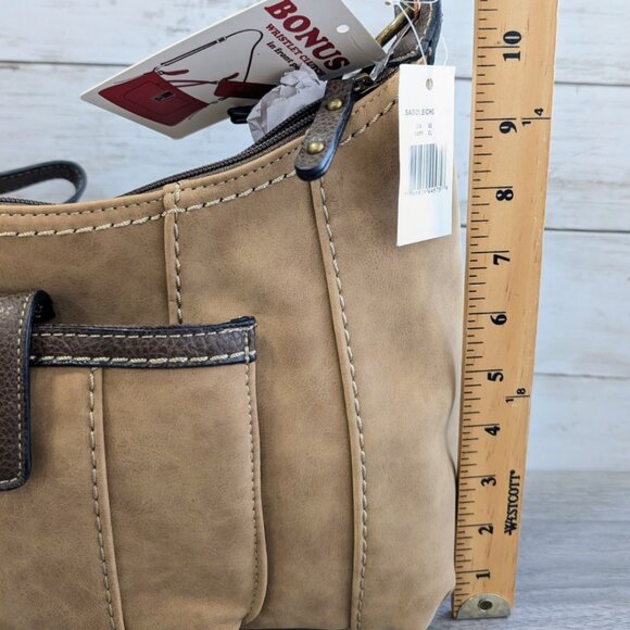 Brown hobo crossbody bag with wristlet by Bolo NWT - Picture 8 of 9